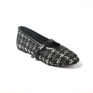 MARY JANES BALLET TWEED BLACK