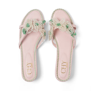BLUSH BLOSSOM BLOCK HEELS