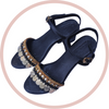 BLACK BANJARA SANDAL WITH ANTIQUE EMBELLISHED