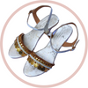 IVORY BANJARA SANDAL WITH GOLD EMBELLISHED