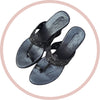 BLACK KOLHAPURI 5'' WEDGES