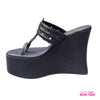 BLACK KOLHAPURI 5'' WEDGES
